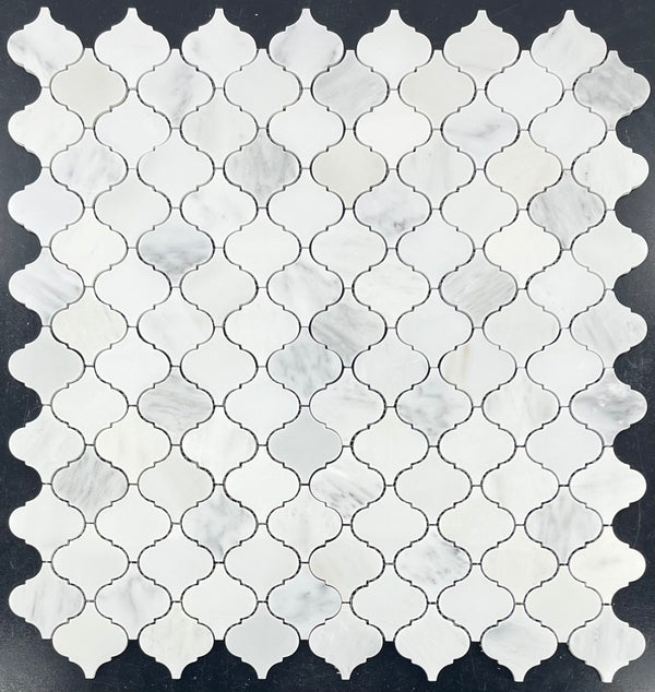 Pearl White 3" Lantern Mosaic Polished - Elon Tile & Stone