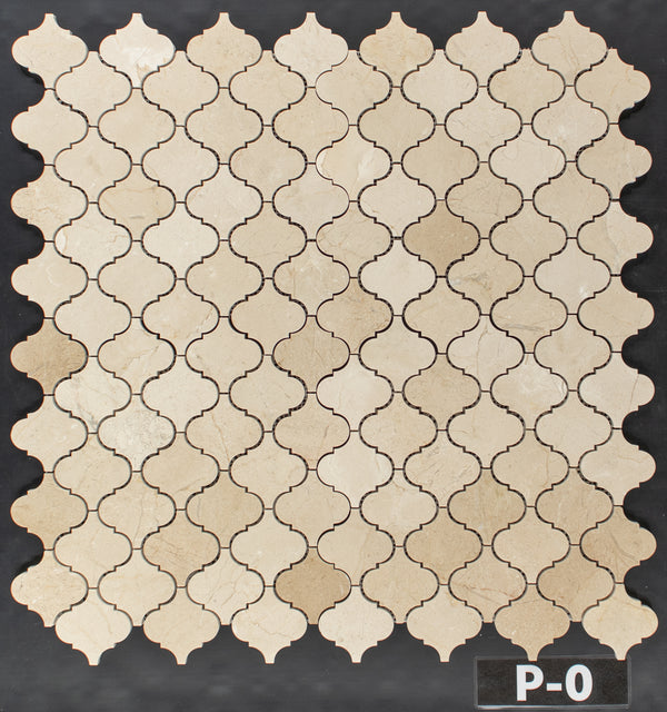 Crema Marfil 3" Lantern Mosaic Polished - Elon Tile & Stone