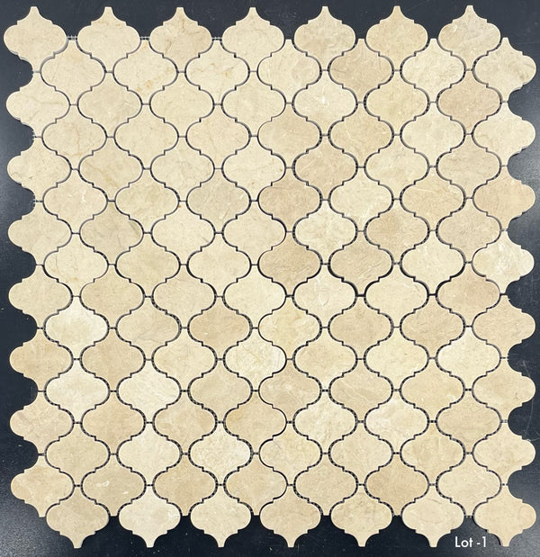 Crema Marfil 3" Lantern Mosaic Polished - Elon Tile & Stone