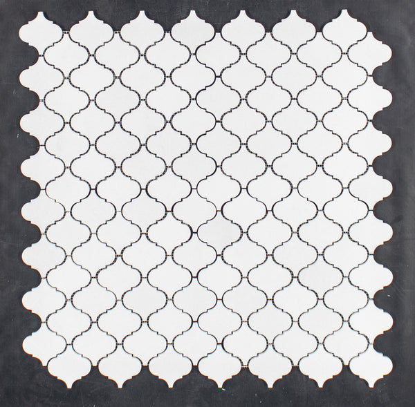 White Thassos 3" Lantern Mosaic Polished