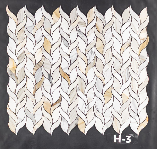 Calacatta Gold Petal Mosaic Honed