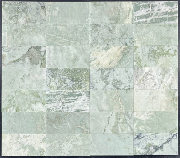 Emerald Green 3" x  6" Honed