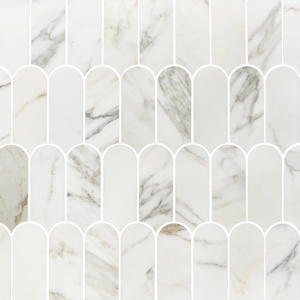 Calacatta Gold Wave Mosaic Honed