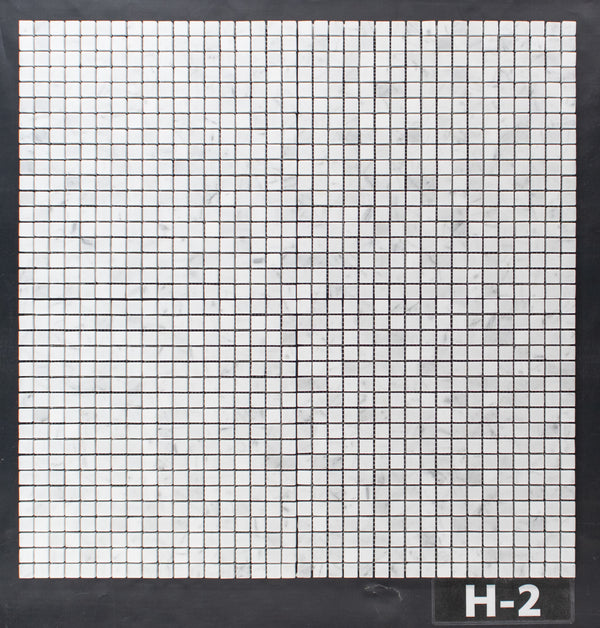 Bianco Carrara 5/8" x 5/8" Square Mosaic Honed