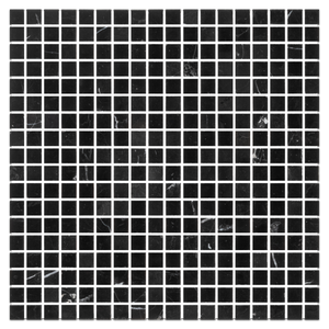 Black 5/8" x 5/8" Square Mosaic Polished - Elon Tile & Stone