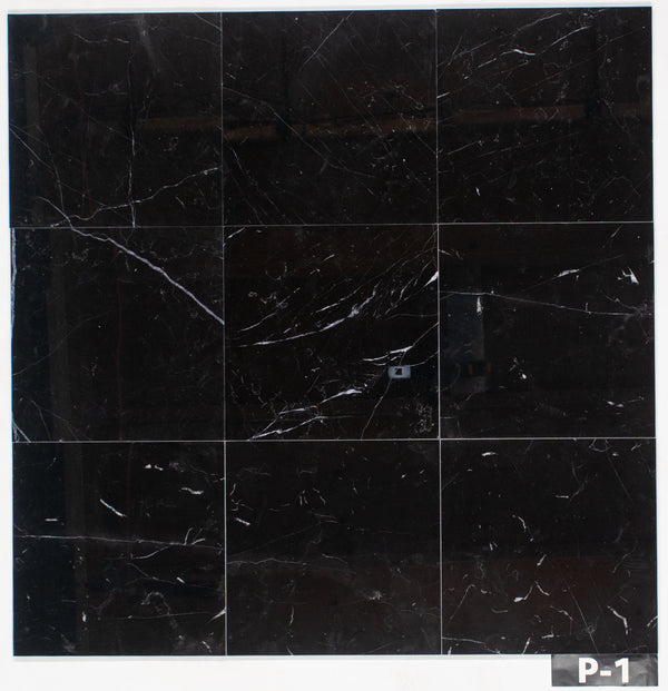 Black 12" x 12" Polished - Elon Tile & Stone