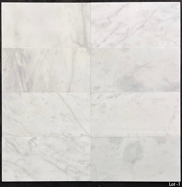 Glacial White 12" x 24" Honed