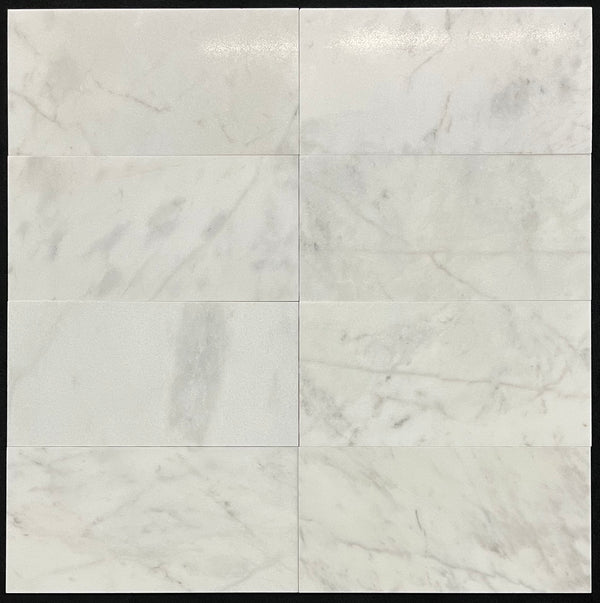 Glacial White 12" x 24" Honed