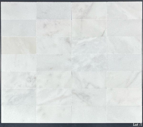 Blanco glacial 3" x 6" pulido