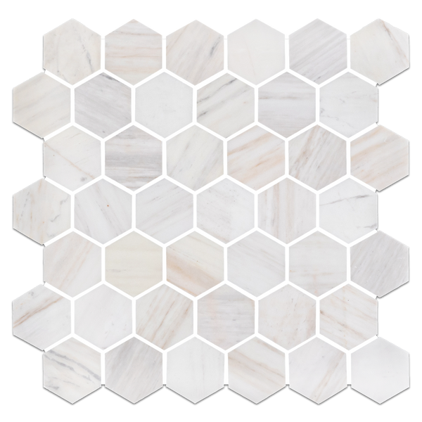 Vena D'Oro 2" Hexagon Mosaic Honed