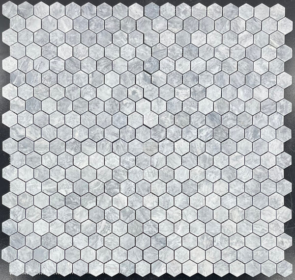 Pacific Gray 1 1/4" Hexagon Mosaic Honed - Elon Tile & Stone