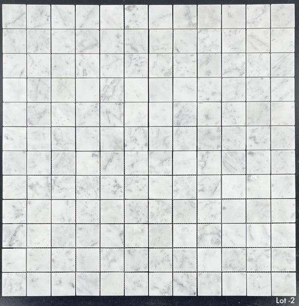 Bianco Carrara 2" x 2" Square Mosaic Polished