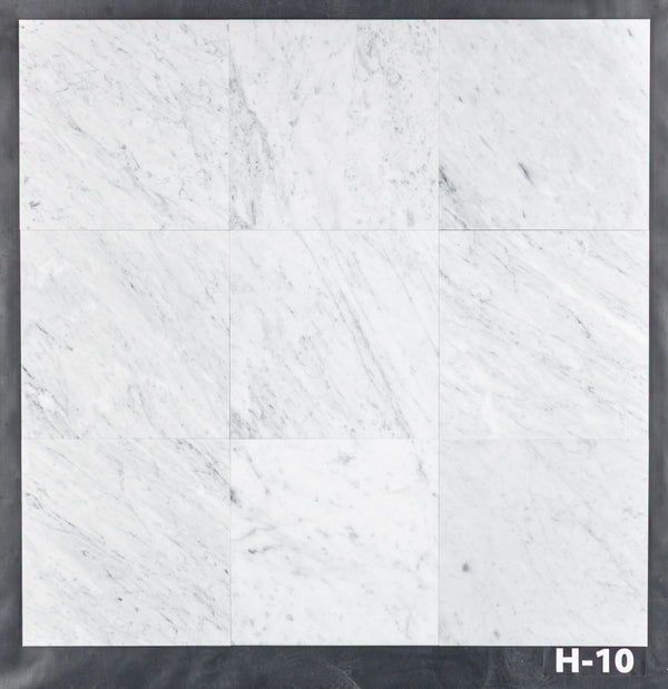 Bianco Carrara 12" x 12" Honed - Elon Tile & Stone