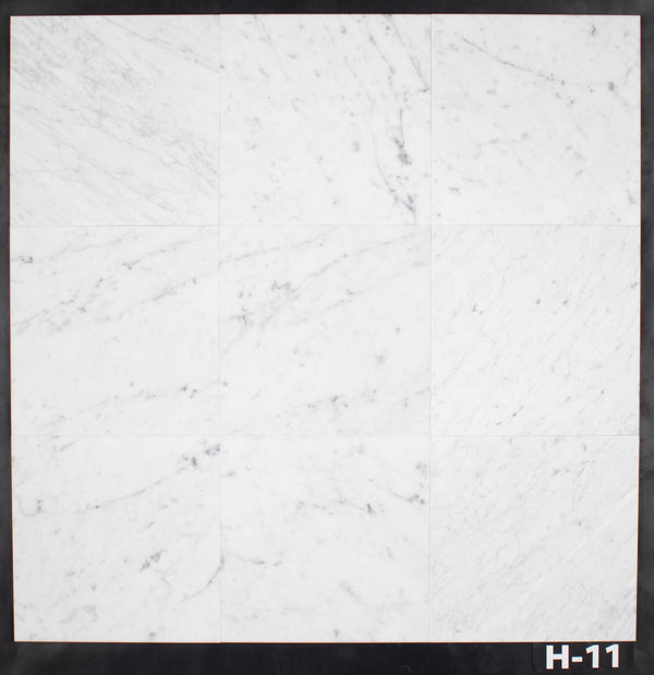 Bianco Carrara 12" x 12" Honed - Elon Tile & Stone