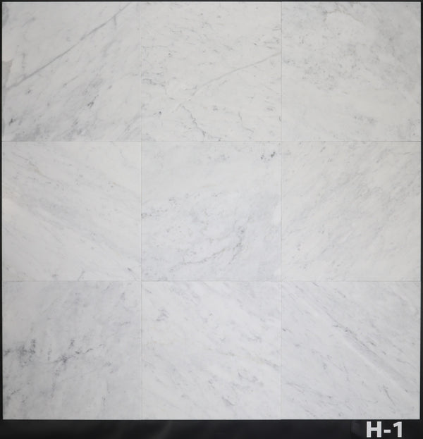 Bianco Carrara 12" x 12" Honed - Elon Tile & Stone
