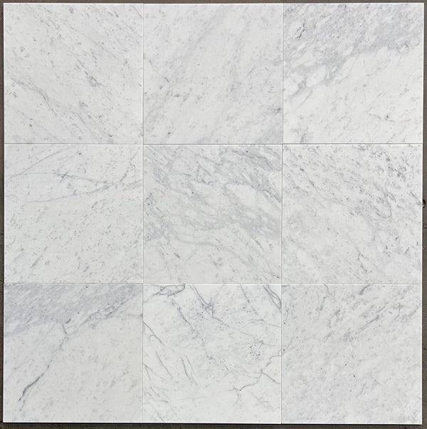 Bianco Carrara 12" x 12" Honed - Elon Tile & Stone