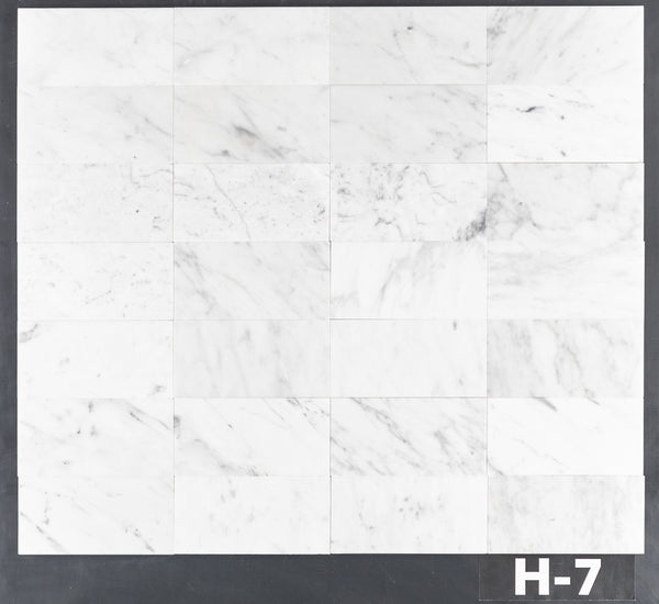 Bianco Carrara 3" x 6" Honed - Elon Tile & Stone