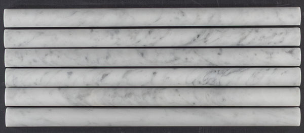 Bianco Carrara Pencil Molding Honed