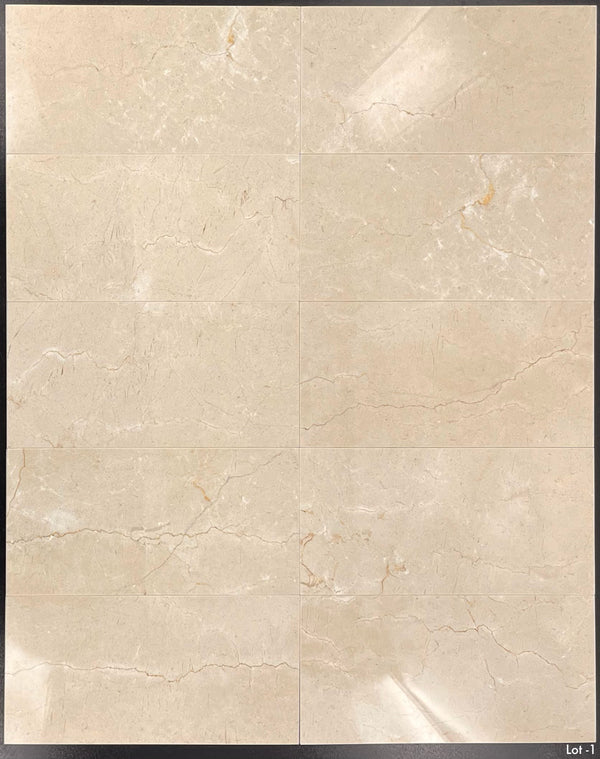 Crema Marfil 6" x 12" Polished - Elon Tile & Stone