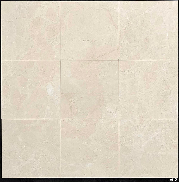 Crema Marfil 12" x 12" Honed - Elon Tile & Stone