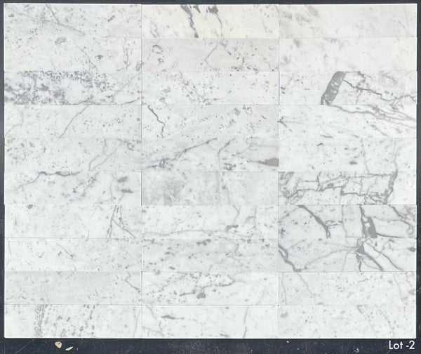 Bianco Carrara 2" x 8" Pulido