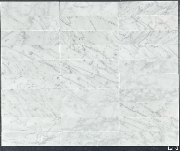 Bianco Carrara 2" x 8" Honed