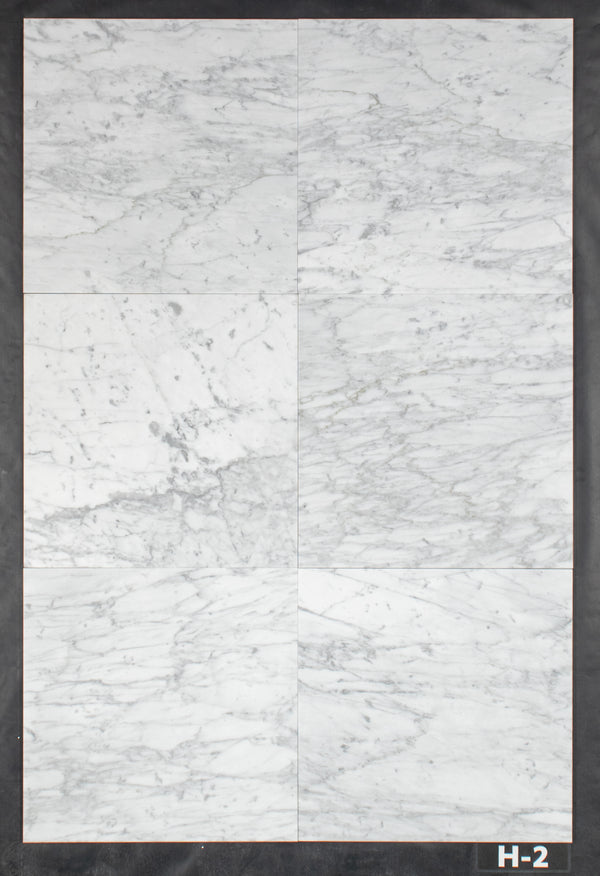 Bianco Carrara 18" x 18" Honed - Elon Tile & Stone