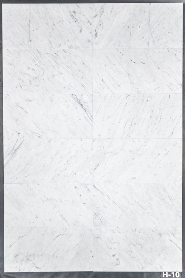 Bianco Carrara 12" x 24" Honed - Elon Tile & Stone