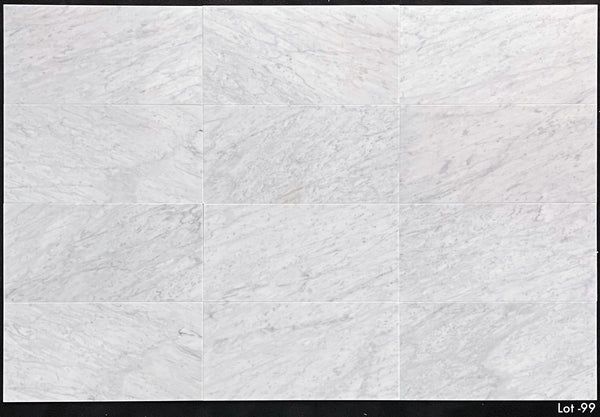 Bianco Carrara 12" x 24" Honed - Elon Tile & Stone