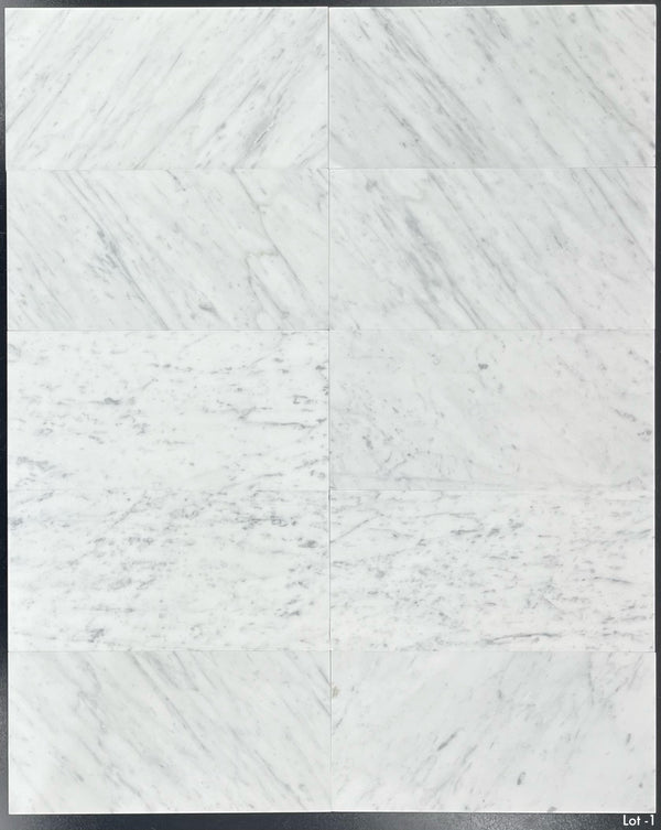 Bianco Carrara 6" x 12" Honed - Elon Tile & Stone