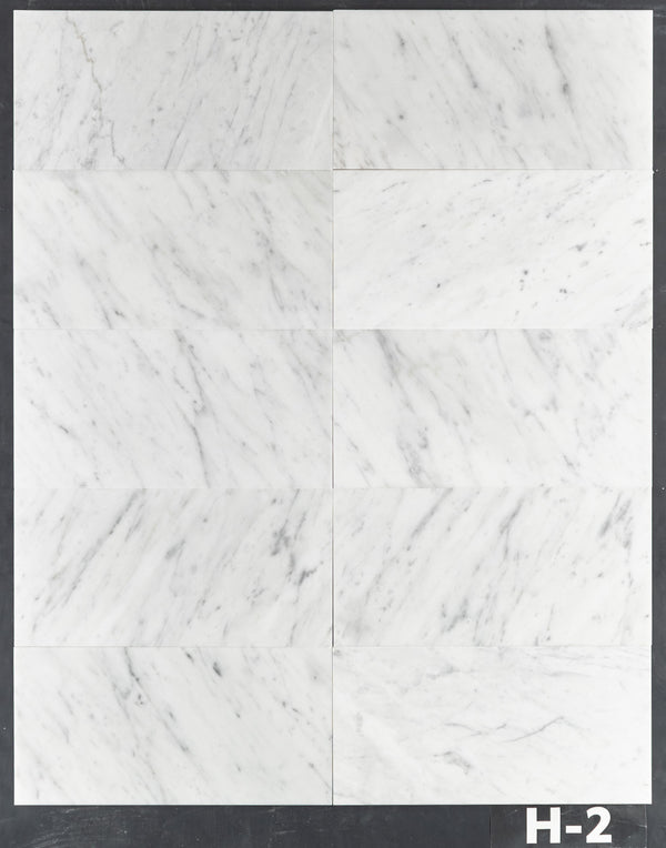 Bianco Carrara 6" x 12" Honed - Elon Tile & Stone