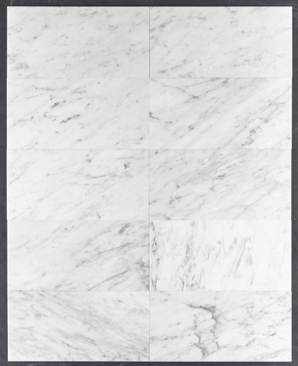 Bianco Carrara 6" x 12" Honed - Elon Tile & Stone