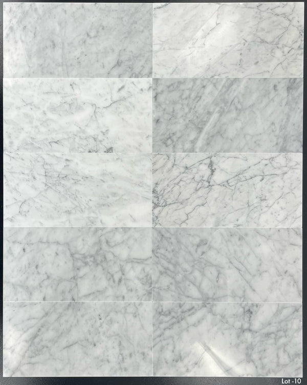 Bianco Carrara 6" x 12" Polished - Elon Tile & Stone