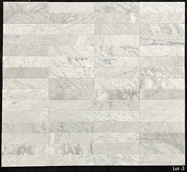 Bianco Carrara 3" x 12" Polished