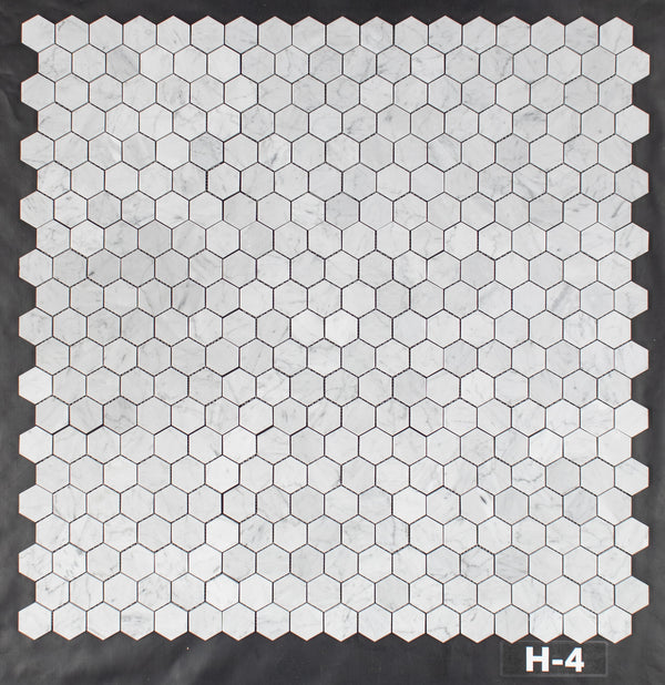 Bianco Carrara 2" Hexagon Mosaic Honed