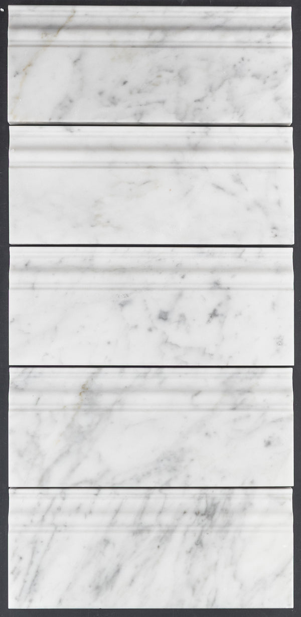 Bianco Carrara Base Molding Polished