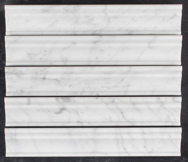 Moldura Capitel Bianco Carrara Pulido