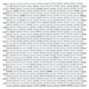 Bianco Carrara Micro Brick Mosaic Honed