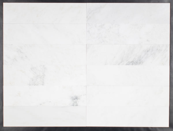 Pearl White 6" x 24" Honed