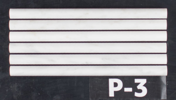 Pearl White Pencil Molding Polished - Elon Tile & Stone