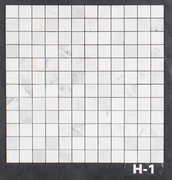 Pearl White 2" x 2" Square Mosaic Honed - Elon Tile & Stone