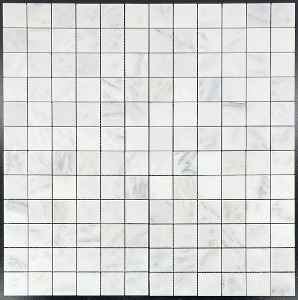 Pearl White 2" x 2" Square Mosaic Honed - Elon Tile & Stone