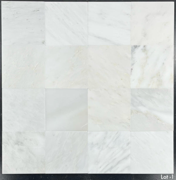 Pearl White 6" x 6" Honed - Elon Tile & Stone