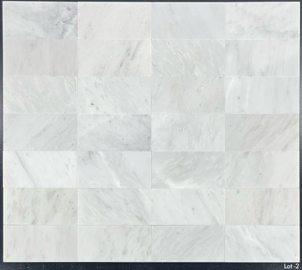 Pearl White 3" x 6" Honed - Elon Tile & Stone
