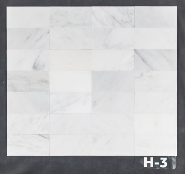 Pearl White 3" x 6" Honed - Elon Tile & Stone