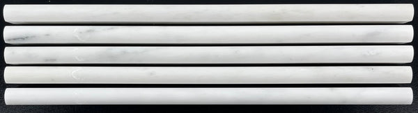 Pearl White Petite Pencil Molding Honed - Elon Tile & Stone