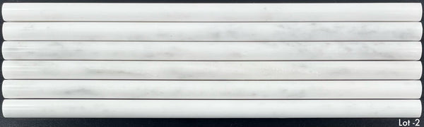 Pearl White Petite Pencil Molding Polished - Elon Tile & Stone