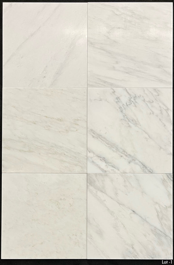 Pearl White 18" x 18" Honed - Elon Tile & Stone