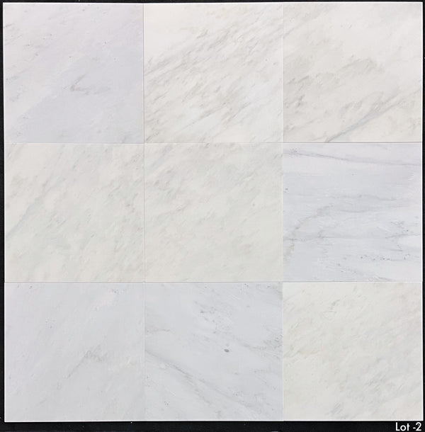 Pearl White 18" x 18" Honed - Elon Tile & Stone