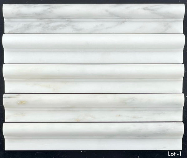 Pearl White Ogee Molding Polished - Elon Tile & Stone